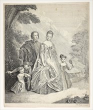 The Family Promenade, also called Philippe Mercier, His First Wife, and Family, c. 1725, Philippe