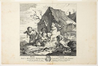 Winter, plate four from Le Quatre Saisons, 1735, Charles-Joseph Natoire, French, 1700-1777, France,