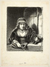 Woman at a Window, 1759, Jean-Pierre Norblin de la Gourdaine (French, 1745-1830), after Ferdinand