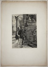 Owake! what ho! Brabantio! thieves! thieves!, plate one from Othello, 1844, Théodore Chassériau,