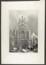 Facade of the Church of Brou, 1825, Richard Parkes Bonington, English, 1802-1828, England,