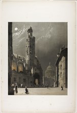 St Etienne du Mont and the Pantheon, Paris, plate 20 from Picturesque Architecture in Paris, Ghent,