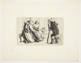 Saint Agnes of Intercession, 1850, Sir John Everett Millais, English, 1829-1896, England, Etching