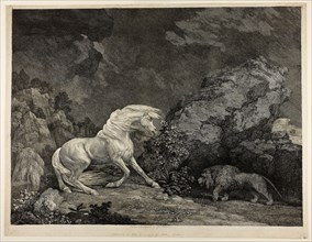 A Horse Affrighted by a Lion, September 25, 1777, George Stubbs, English, 1724-1806, England,