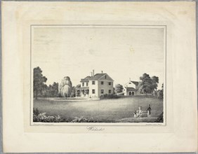 Woodside, 1825/26, J.F.C., American, 19th century, United States, Lithograph on gray chine paper,
