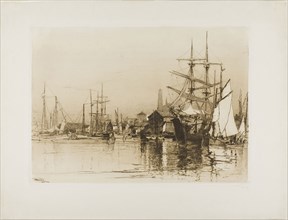 The Inner Harbor, Gloucester, 1883, Stephen Parrish, American, 1846-1938, United States, Etching