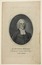 Reverend Jonathan Edwards, 1808, Abner Reed, American, 1771–1866, United States, Engraving on cream