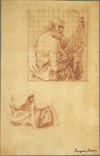 Study for Saint Bartholomew and Drapery, c. 1740, Pompeo Girolamo Batoni, Italian, 1708-1787,