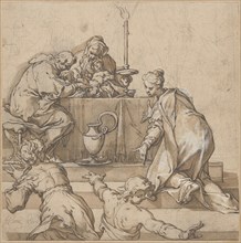 The Circumcision, 1601, Abraham Bloemaert, Dutch, 1566-1651, Netherlands, Pen and brown ink and