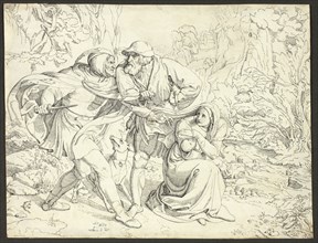 Genoveva’s Murderers Take Pity, c. 1830, Joseph Ritter von Führich, Bohemian, 1800–1876, Bohemia,