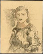 Portrait of Julie Manet, 1890, Berthe Morisot, French, 1841–1895, France, Transfer drawing in