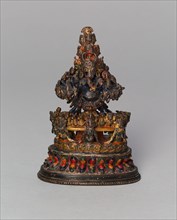 Buffalo-Headed Vajrabhairava, a Wrathful form of Bodhisattva Manjushri, 15th century, Southern