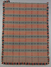 Coverlet, 1820/40, United States, Probably Pennsylvania, Pennsylvania, Cotton and wool, composite