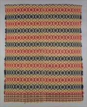 Coverlet, 1820/40, United States, Probably Pennsylvania, Pennsylvania, Cotton and wool, plain weave
