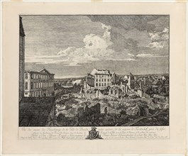 The Ruins of the Pirnaischer Suburb with the Palais Fürstenhof, 1766, Bernardo Bellotto, Italian,