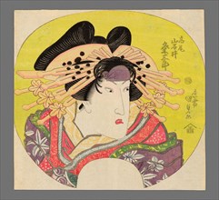 Iwai Kumesaburo II as the Courtesan Takao in Banzei Okuni Kabuki, c. 1827, Utagawa Kunisada I,