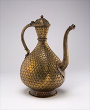 Ewer with Engraved Fish Scale Pattern, Inscribed in Persian with the name Khairullah, Early 18th