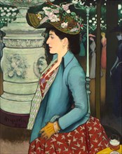 An Elegant Woman at the Élysée Montmartre (Élégante à l’Élysée Montmartre), 1888, Louis Anquetin,