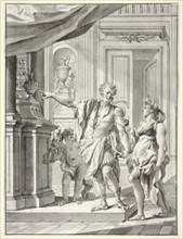 A Man Leading a Woman into a Gallery of Antiquities and Decorative Arts, n.d., Giacomo Cestaro,