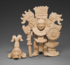 Standing Warrior Figure with Removable Mask and Headdress, A.D. 700/1000, Classic period Veracruz,