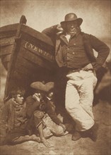 James Linton and Three Boys, Newhaven, 1843/47, printed c. 1916, David Octavius Hill (Scottish,