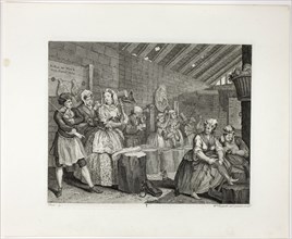 Plate four, from A Harlot’s Progress, 1732, William Hogarth, English, 1697-1764, England, Engraving