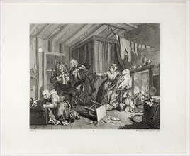 Plate five, from A Harlot’s Progress, 1732, William Hogarth, English, 1697-1764, England, Engraving