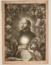 Thesis-Sheet showing Saint Ignatius of Loyola, November 15, 1696, Christoph Elias Heiss (German,