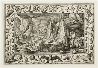 Lot and His Daughters, from Landscapes with Old and New Testament Scenes and Hunting Scenes, 1584,