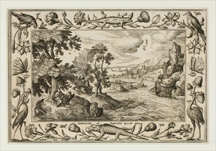 Saint John on Patmos, from Landscapes with Old and New Testament Scenes and Hunting Scenes, 1584,