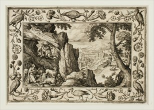 Daniel in the Lion’s Den, from Landscapes with Old and New Testament Scenes and Hunting Scenes,