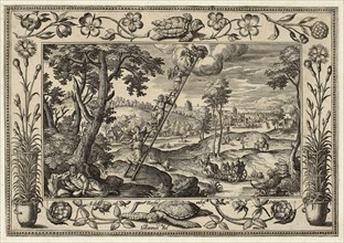 Jacob’s Dream, from Landscapes with Old and New Testament Scenes and Hunting Scenes, 1584, Adriaen