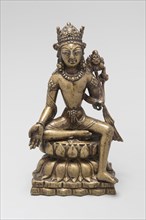 Bodhisattva Avalokiteshvara Seated with Hand in Gesture of Gift Giving (Varadamudra), 8th/9th