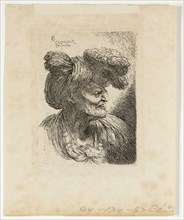 Old Man Wearing a Turban Ornamented with Fur, Facing Right, from Small Studies of Heads in Oriental
