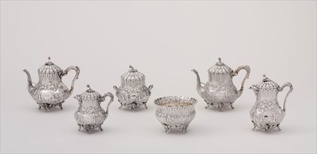 Tea Service, 1850, Gorham & Thurber, American, 1850–52, Providence, Rhode Island, Silver,