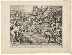 Spring, from The Four Seasons, 1570, Pieter van der Heyden (Flemish, c. 1530–after 1584), after