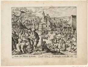 Winter, from The Four Seasons, 1570, Pieter van der Heyden (Flemish, c. 1530–after 1584), after
