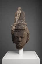 Head of Bodhisattva Avalokiteshvara, 9th century, Indonesia, Central Java, Central Java, Andesite,