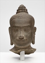 Head of a Buddhist Deity, Possibly Prajnaparamita, Angkor period, late 12th/early 13th century,