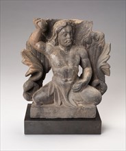 God Triton, 2nd/3rd century, Pakistan, Ancient region of Gandhara, Gandhara, Schist, 18.1 × 16.3 ×