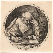 Saint Mark, plate two from The Four Evangelists, 1588, Jacob de Gheyn II (Dutch, 1565-1629), after