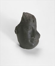 Fragment of a Head from a Statue of a King, Late Period, Dynasty 30 (380–343 BC), Egyptian, Egypt,