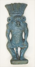 Amulet of the God Bes, Third Intermediate Period–Late Period (about 1069–332 BC), Egyptian, Egypt,