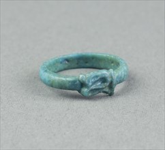 Ring: Figure of Serpent Uto (?), New Kingdom, Dynasty 18 (about 1390 BC), Egyptian, Egypt, Faience,