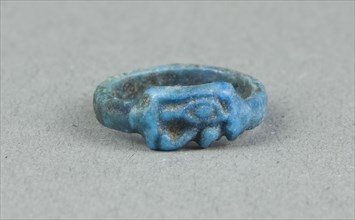 Ring: Udjat Eye, New Kingdom, late Dynasty 18 (about 1325 BC), Egyptian, Egypt, Faience, W. 0.6 cm