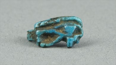 Ring: Udjat Eye, New Kingdom, Dynasty 18 (about 1350 BC), Egyptian, Egypt, Glazed ceramic, 1.9 × 1