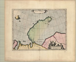 Map, Nova Zemla, Copperplate print