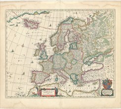 Map, Europa delineata et recens edita per Nicolaum Visscher, Nicolaes Jansz Visscher (1618-1679),