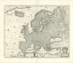 Map, Europa delineata et recens edita per Nicolaum Visscher, Nicolaes Jansz Visscher (1618-1679),