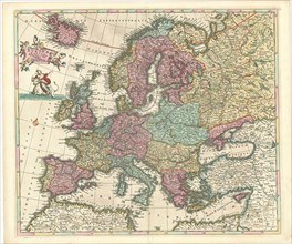 Map, Accuratissima Europæ tabula multis locis correcta, et nuperrime edita authore I. Danckerts